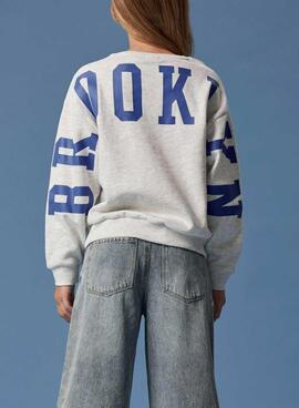 Sudadera Name It Nevea relaxed gris para niña