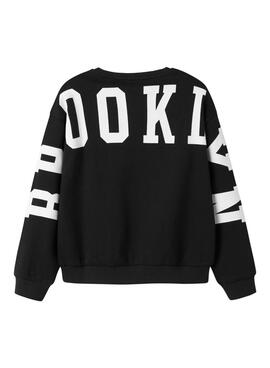 Sudadera Name It Nevea relaxed negro para niña