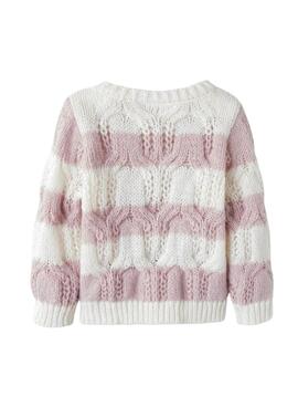 Jersey Name It Nibo rayas rosa para niña