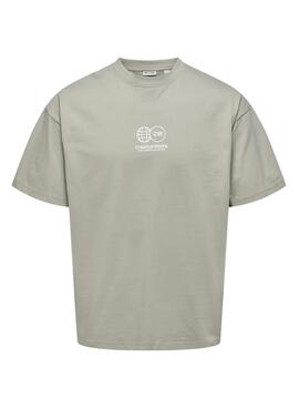 Camiseta Only and Sons Parker verde para hombre