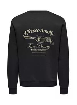 Sudadera Only and Sons Fresco negro para hombre