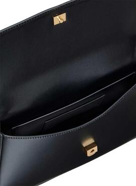 Bolso Calvin Klein Jeans cadena Ck Convertible negro para mujer