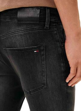 Pantalón vaquero Tommy Jeans Scanton slim DI1286 negro para hombre