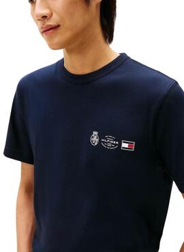 Camiseta Tommy Hilfiger Small Crest marino para hombre