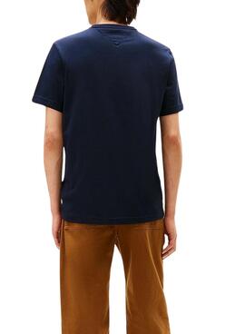 Camiseta Tommy Hilfiger Small Crest marino para hombre