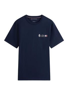 Camiseta Tommy Hilfiger Small Crest marino para hombre