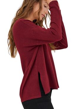 Jersey Only Malio granate para mujer