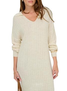 Vestido Only Tessa beige para mujer