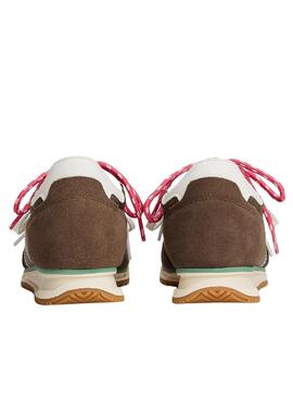 Zapatillas Tommy Jeans doble cordón marrón para mujer