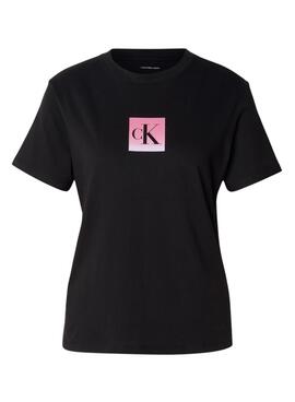 Camiseta Calvin Klein Jeans Classic Boxed negro para mujer