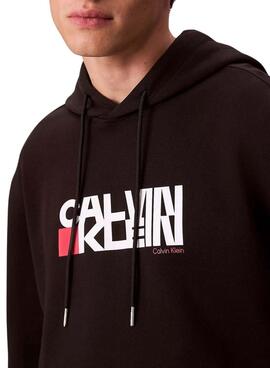 Sudadera Calvin Klein CK Redbox negro para hombre