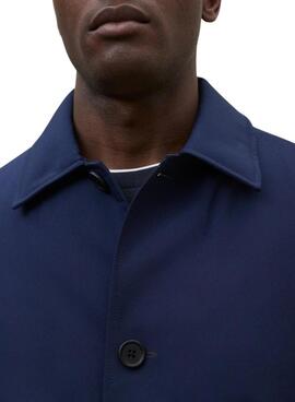 Abrigo Ecoalf Hampshire marino para hombre