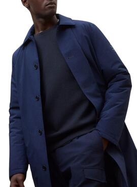 Abrigo Ecoalf Hampshire marino para hombre