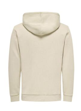 Sudadera Only and Sons Chase regular beige para hombre