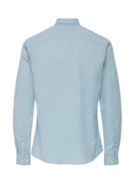 Camisa Only and Sons Alvares oxford azul slim para hombre