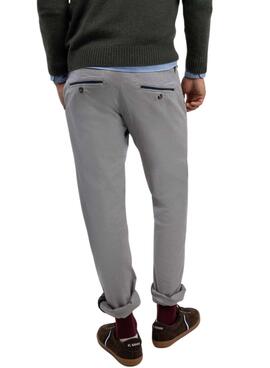 Pantalón chino El Ganso gris slim fit para hombre