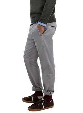 Pantalón chino El Ganso gris slim fit para hombre