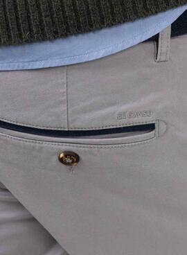 Pantalón chino El Ganso gris slim fit para hombre