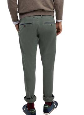 Pantalón chino El Ganso verde slim fit para hombre