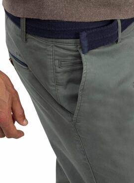 Pantalón chino El Ganso verde slim fit para hombre