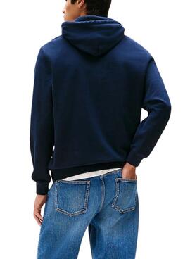 Sudadera Tommy Jeans Hoodie DNA azul para hombre