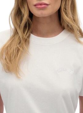Camiseta Superdry Essential logo blanco para mujer