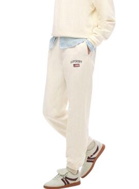 Jogger Superdry Athletic beige para mujer