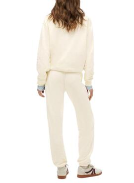 Jogger Superdry Athletic beige para mujer