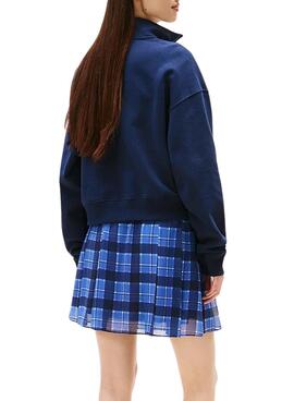 Sudadera Tommy Jeans Boxy azul para mujer