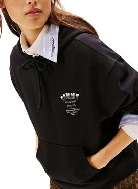 Sudadera Tommy Jeans Western negro para mujer