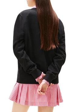 Sudadera Tommy Jeans Ess Logo negro para mujer