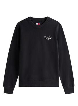 Sudadera Tommy Jeans Ess Logo negro para mujer