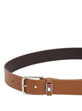 Cinturón Tommy Jeans Scanton marrón para hombre