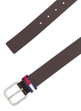 Cinturón Tommy Jeans Ryan marrón para hombre
