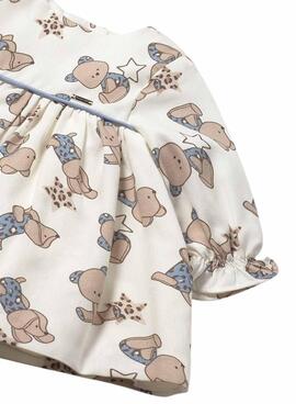 Vestido Mayoral osos estampados para recién nacida