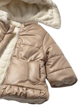 Abrigo Mayoral reversible tostado para bebé