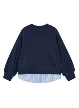 Sudadera Mayoral combinada marino para niña