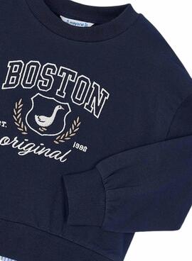 Sudadera Mayoral combinada marino para niña