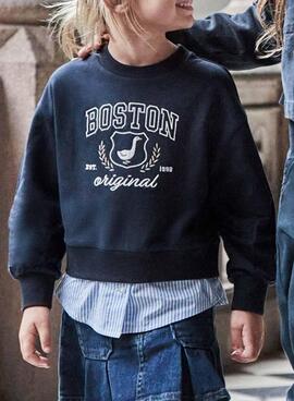 Sudadera Mayoral combinada marino para niña