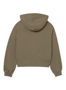 Sudadera Mayoral cremallera verde para niña