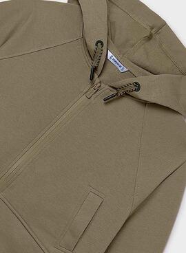Sudadera Mayoral cremallera verde para niña