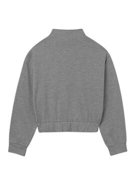 Sudadera Mayoral letras relieve gris para niña