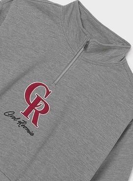 Sudadera Mayoral letras relieve gris para niña