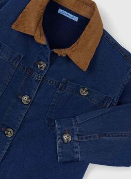 Sobrecamisa Mayoral denim oscuro para niña y niño