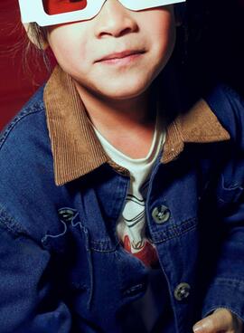 Sobrecamisa Mayoral denim oscuro para niña y niño