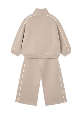 Chándal Mayoral bandas beige para niña
