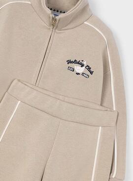 Chándal Mayoral bandas beige para niña