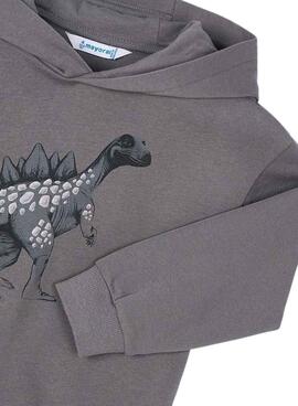 Sudadera Mayoral print relieve gris para niño