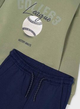 Chándal Mayoral College verde para niño