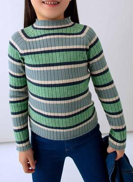 Jersey Mayoral semicisne tricot verde para niña